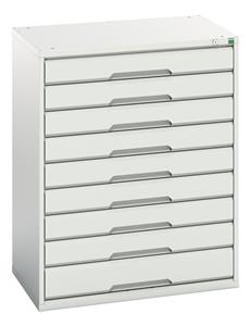 Bott Verso Drawer Cabinets 800 x 550  Tool Storage for garages and workshops Verso 800Wx550Dx1000H 9 Drawer Cabinet